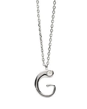 PDPAOLA Srebrna ogrlica s črko "G" Initial CO02-B80-U (verižica, obesek)