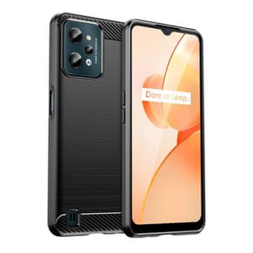 HURTEL Carbon Case etui Realme C31 elastyczny silikonowy karbonowy pokrowiec czarne