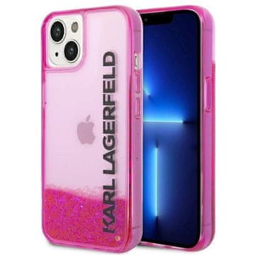 Karl Lagerfeld Etui Karl Lagerfeld Liquid Glitter Elong za iPhone 14 Plus - roza