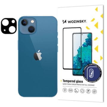 WOZINSKY Kaljeno steklo 9H za kamero iPhone 15 Plus Wozinsky Full Camera Glass - črno