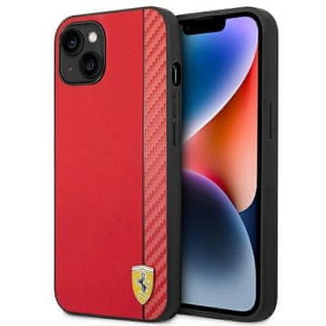 Ferrari Etui Ferrari Carbon za iPhone 14 Plus - rdeče