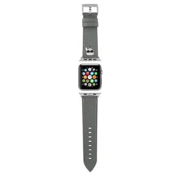 Karl Lagerfeld Pašček Karl Lagerfeld Saffiano Karl Head za Apple Watch 38/40/41mm - srebrn