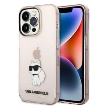 Karl Lagerfeld Etui Karl Lagerfeld Ikonik Choupette za iPhone 14 Pro Max - roza