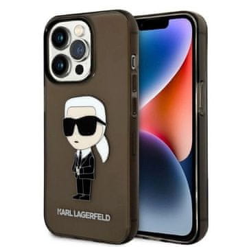 Karl Lagerfeld Etui Karl Lagerfeld Ikonik Karl za iPhone 14 Pro - črno