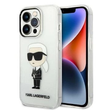 Karl Lagerfeld Etui Karl Lagerfeld Ikonik Karl za iPhone 14 Pro - prozorno