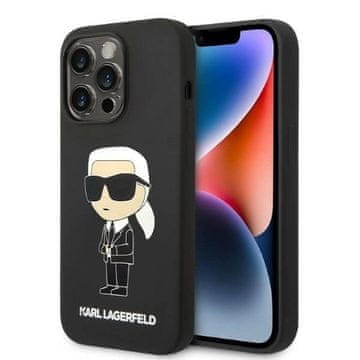 Karl Lagerfeld Etui Karl Lagerfeld Silicone Ikonik za iPhone 14 Pro - črno