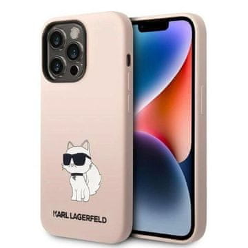 Karl Lagerfeld Etui Karl Lagerfeld Silicone Choupette za iPhone 14 Pro Max - roza