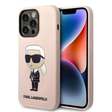 Karl Lagerfeld Etui Karl Lagerfeld Silicone Ikonik za iPhone 14 Pro - roza