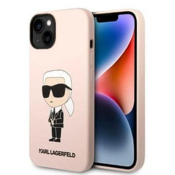 Karl Lagerfeld Etui Karl Lagerfeld Silicone Ikonik za iPhone 14 Plus - roza