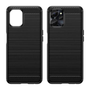 HURTEL Carbon Case etui za Realme 10 5G / Realme 9i 5G prožno silikonsko ogljikovo ohišje črno