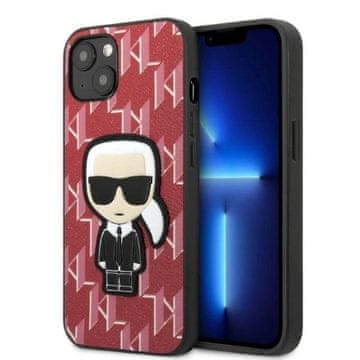 Karl Lagerfeld Etui Karl Lagerfeld Monogram Ikonik Patch za iPhone 13 - rdeče