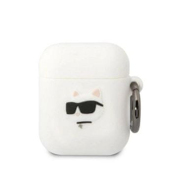 Karl Lagerfeld Etui Karl Lagerfeld Silicone Choupette Head 3D za AirPods 1/2 - belo