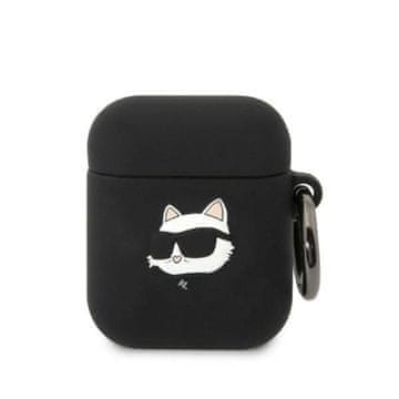 Karl Lagerfeld Etui Karl Lagerfeld Silicone Choupette Head 3D za AirPods 1/2 - črne