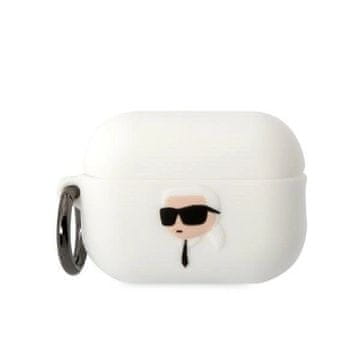 Karl Lagerfeld Etui Karl Lagerfeld Silicone Karl Head 3D za AirPods Pro 2 - belo