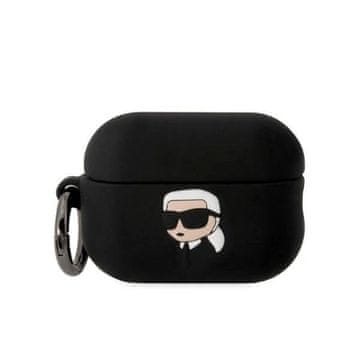 Karl Lagerfeld Etui Karl Lagerfeld Silicone Karl Head 3D za AirPods Pro 2 - črne