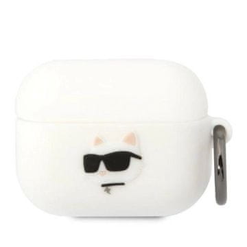Karl Lagerfeld Etui Karl Lagerfeld Silicone Choupette Head 3D za AirPods Pro - belo