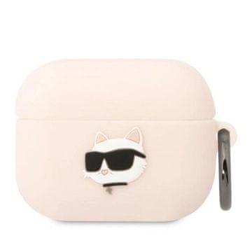 Karl Lagerfeld Etui Karl Lagerfeld Silicone Choupette Head 3D za AirPods Pro - roza