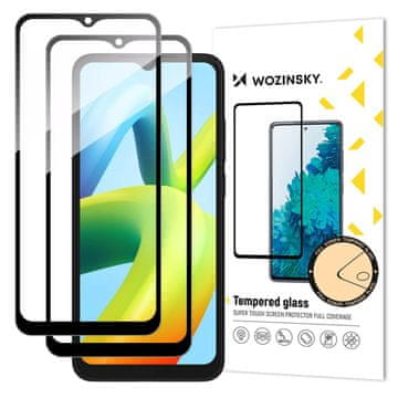 WOZINSKY Wozinsky Full Glue Kaljeno Steklo 2x kaljeno steklo za Xiaomi Redmi A2 / Redmi A1 9H za cel zaslon s črnim okvirjem