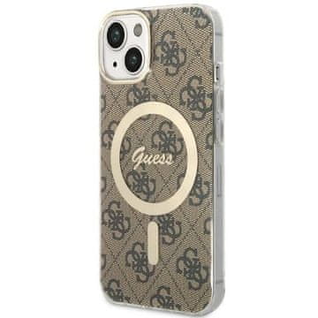 Guess Etui Guess 4G MagSafe na iPhone 14 - rjavo