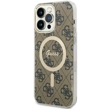 Guess Etui Guess 4G MagSafe na iPhone 14 Pro Max - rjavo