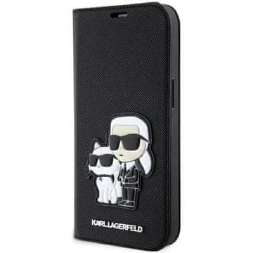 Karl Lagerfeld Etui Karl Lagerfeld Saffiano Karl&Choupette za iPhone 14 Pro - črne