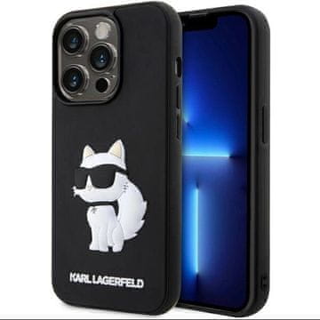 Karl Lagerfeld Etui Karl Lagerfeld Rubber Choupette 3D za iPhone 14 Pro - črne