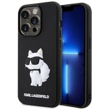 Karl Lagerfeld Etui Karl Lagerfeld Rubber Choupette 3D za iPhone 14 Pro Max - črne