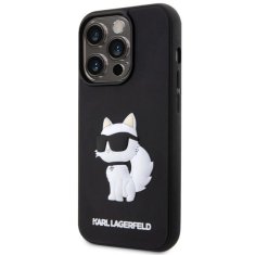 Karl Lagerfeld Etui Karl Lagerfeld Rubber Choupette 3D za iPhone 14 Pro Max - črne