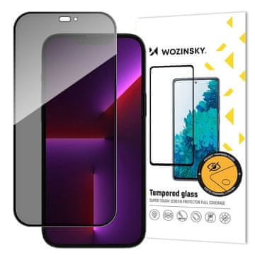 WOZINSKY Steklo za zasebnost z Anti Spy filtrom za iPhone 15 Plus Wozinsky Privacy Glass - črno