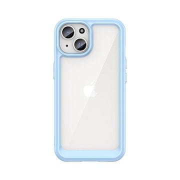 HURTEL Okrepljeno ohišje z upogljivim okvirjem za iPhone 15 Plus Outer Space - modro