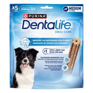 DentaLife Medium priboljški za pse s piščancem, 12-25 kg, 6x115 g