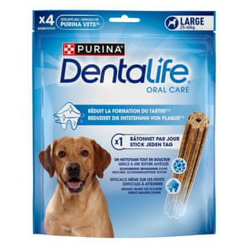 DentaLife Large priboljški za pse s piščancem, 25-40 kg, 6x142 g