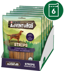 Adventuros priboljški za pse z divjačino, 6x90 g