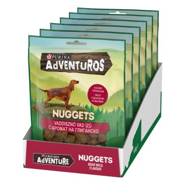 Adventuros priboljški za pse z divjim prašičem, 6x90 g