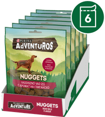 Adventuros priboljški za pse z divjim prašičem, 6x90 g