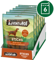 Adventuros priboljški za pse z divjim bivolom, 6x120 g