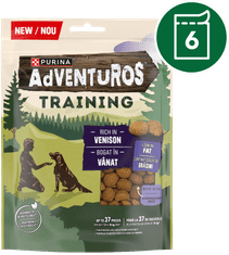 Adventuros priboljški za pse z divjačino, 6x115g