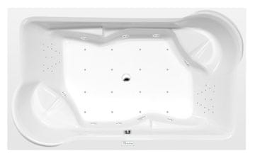 POLYSAN Highline Hydro-Air DUO hidromasažna kad 200x120x45 cm, kromirana