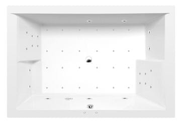 POLYSAN DUPLA Premium Hidromasažna Kad 180x120cm z Atrakcijo Hydro-Air, Kromirana