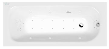POLYSAN EBRO Hidromasažna Kad, 170x75x39cm, Highline Hydro-Air Sistem, Kromirana