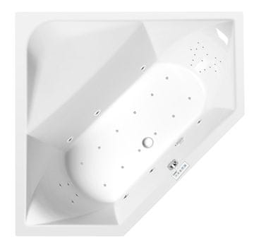 POLYSAN FLOSS Highline Hydro-Air Masažna Kad 145x145x50cm, Bela Kromirana