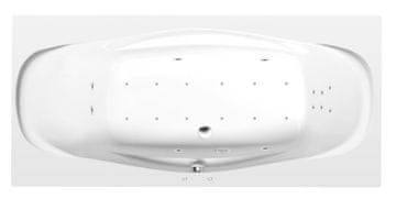 POLYSAN GARDA Hidromasažna Vana 190x90cm - Atrakcija Hydro-Air Sistem, Kromirana