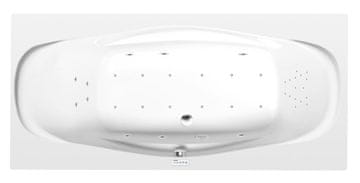 POLYSAN GARDA Elegance 190x90 hidromasažna kopalna kad s Highline Hydro-Air sistemom, krom