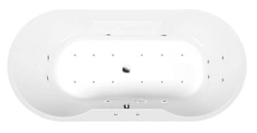 POLYSAN IO Hidromasažna Kad 180x85 cm, Sistema Active Hydro-Air, Bela Ovalna, Možnost Barvne Izbire