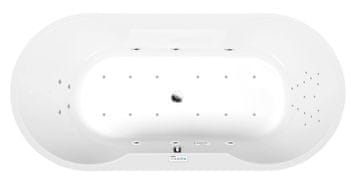 POLYSAN IO Vgrajena Hidromasažna Kad, 180x85 cm, Highline Hydro-Air, Elegantna Oblika