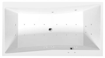 POLYSAN QUEST Hidromasažna Kad Elegance 190x100x49 cm s Active Hydro-Air Sistemom, Kromirana