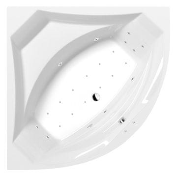 POLYSAN ROSANA masažna kad, 140x140x49cm, vrhunska hidromasaža s sistemom Active Hydro-Air