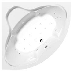 POLYSAN Elegantna masažna kad SIMONA 150x150, bel akril, Hydro-Air Relax sistem