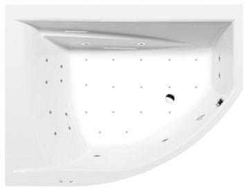 POLYSAN TANDEM L Hidromasažna Kad s Active Hydro-Air Sistemom, 170x130x50cm, Kromirana