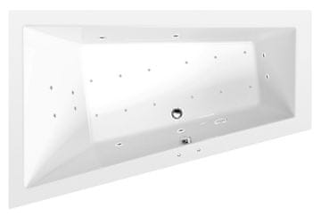 POLYSAN TRIANGL L hidromasažna kad, 180x120, ACTIVE HYDRO AIR, kromirana